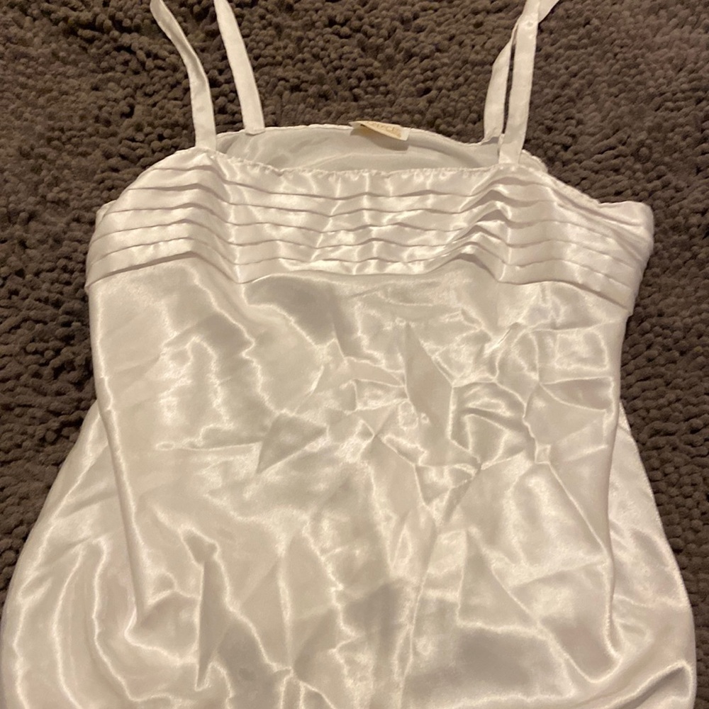 Vintage White Cropped Slip Cami